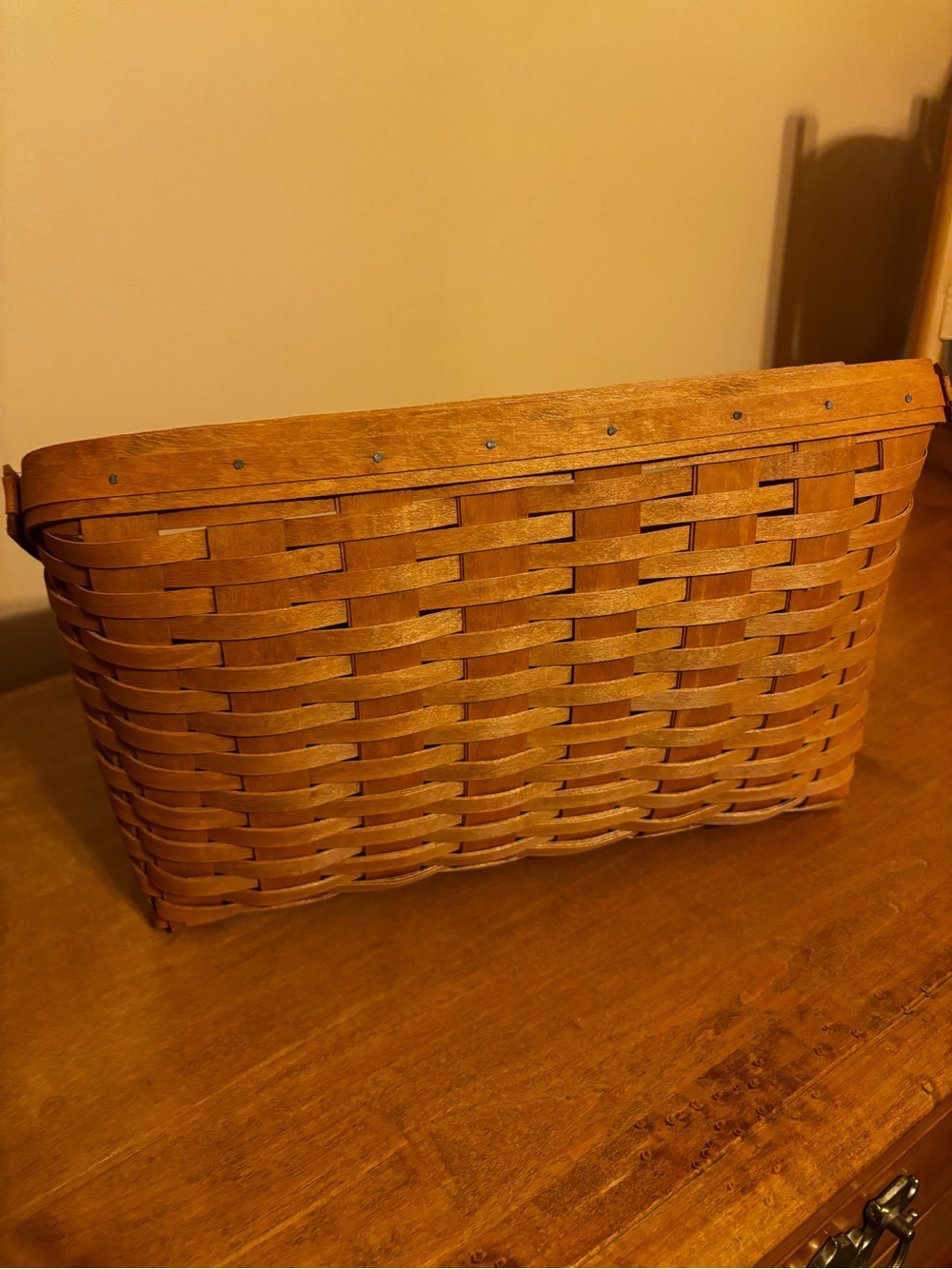 Longaberger Large Desktop Basket with Wooden Divider - Picture 5 of 7